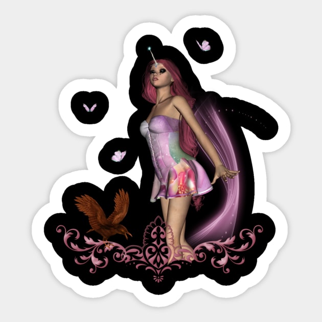 Wonderful fairy with butterflies Sticker by Nicky2342